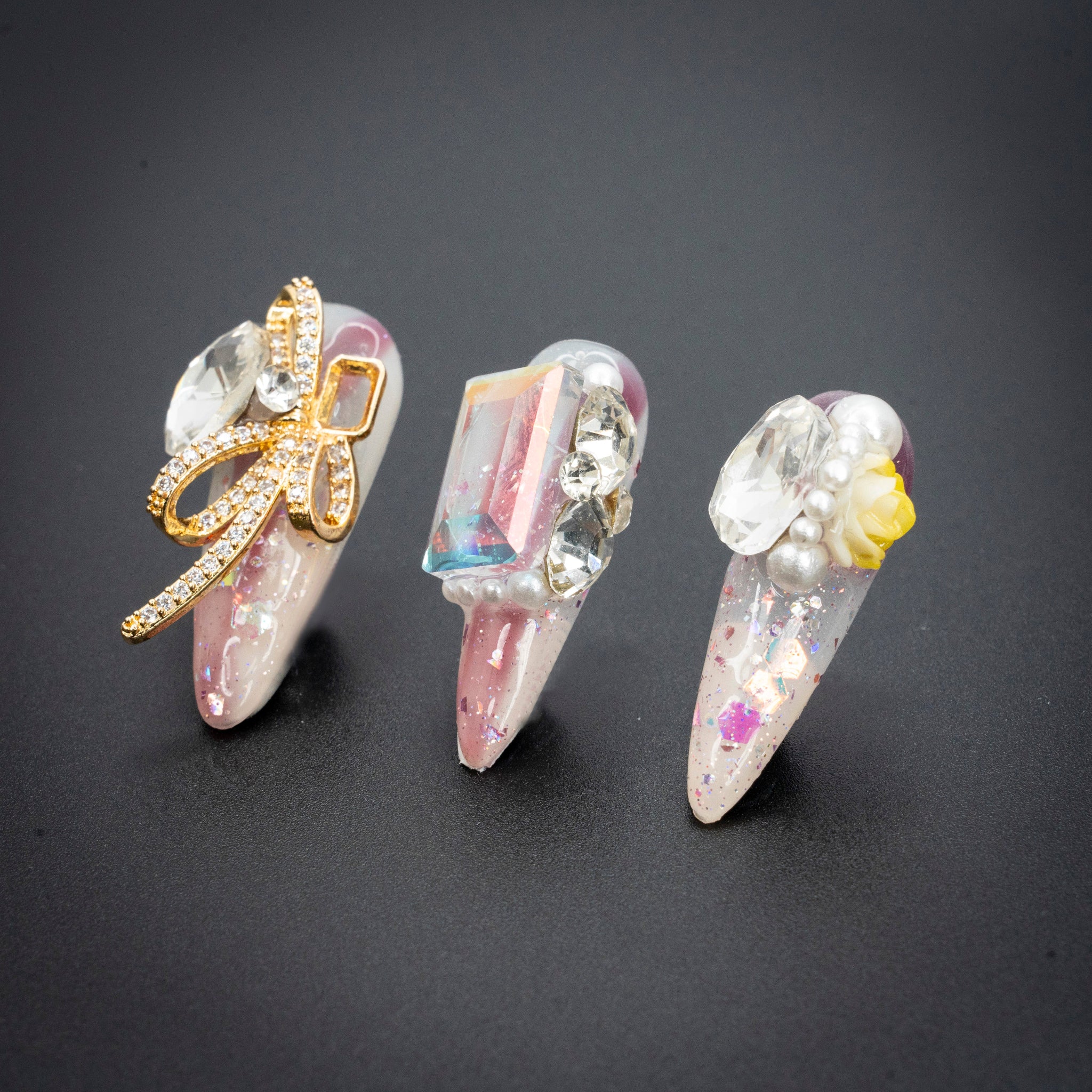 "Candy Dream" Pastel Dream Jeweled Fairycore Press-On Nails - Stiletto Nails