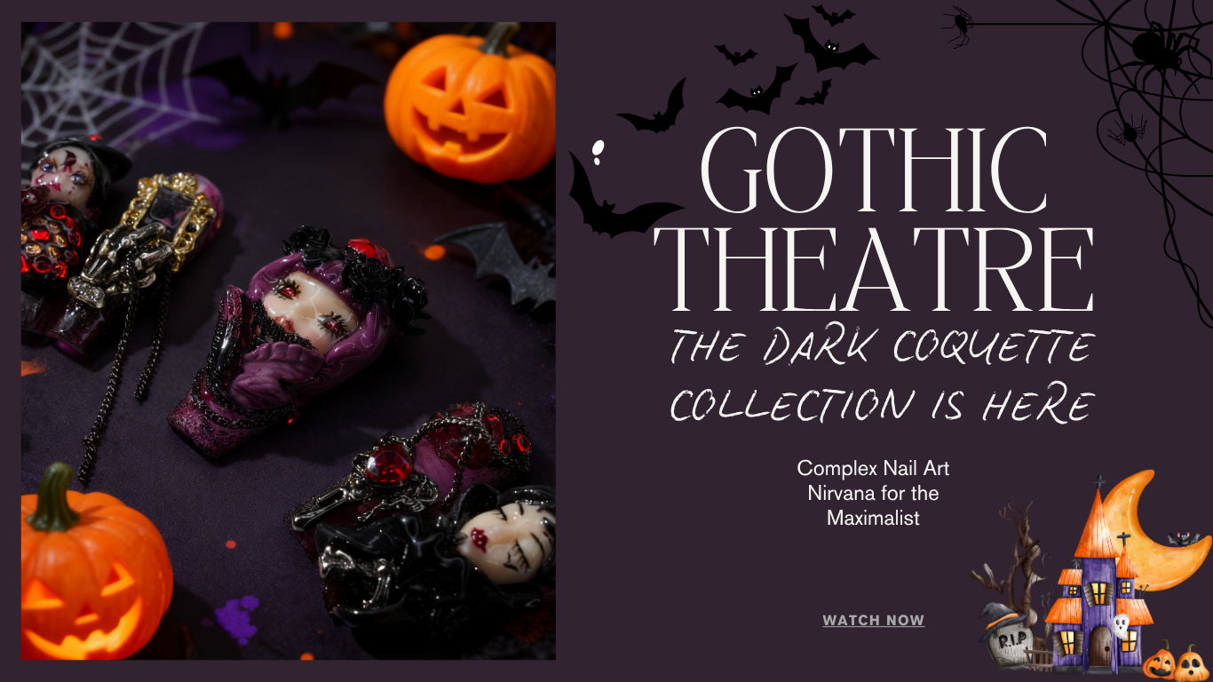 🖤 Gothic Theatre: The Dark Coquette Collection is Here — Complex Nail Art Nirvana for the Maximalist