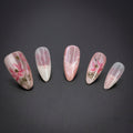 "Lotus Serenity" Luxury Pink Lotus Art Press-On Nails - Mountain Peak Nails