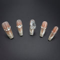 "Paris Glam" Luxury Gem Pearl Ombre Press-On Nails - Coffin Nails