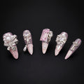 "Parisian Jewelry" Luxury Pearl Gem Chain Press-On Nails - Stiletto Nails