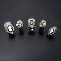 "Vintage Carving" Luxury Vintage Relievo Pearl Crystal Press-On Nails - Coffin Nails